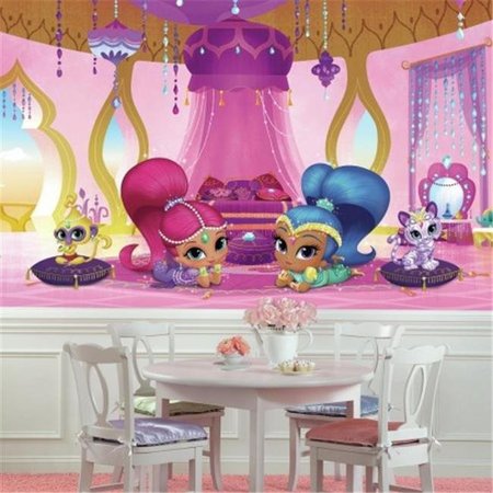 Shimmer & Shine JL1386M 6 x 10.5 ft. Genie Palace Extra Large Chair Rail Prepasted Mural Ultra-Strippable -  SHIMMER AND SHINE